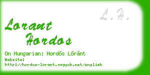 lorant hordos business card